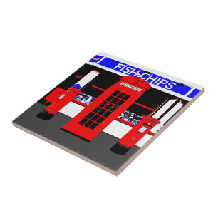 English Icons Typically England Tile