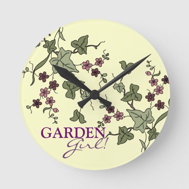 English Ivy Round Clock (Front)