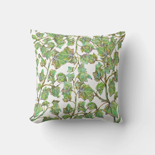 English Ivy Throw Pillow (Front)