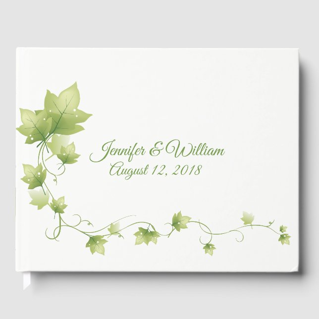 English Ivy Wedding Guest Book (Front)