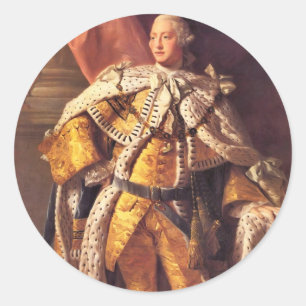 English King George III by Studio of Allan Ramsay Classic Round Sticker