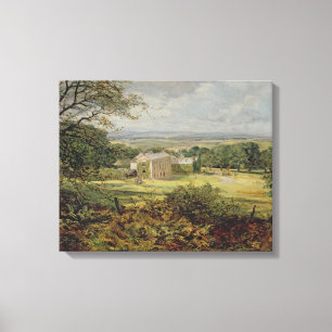 English landscape with a house, 19th century canvas print