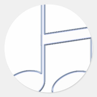 English Letter "H"  Created From Musical Notes Classic Round Sticker