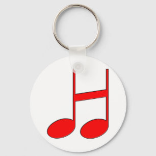 English Letter "H"  Created From Musical Notes Keychain