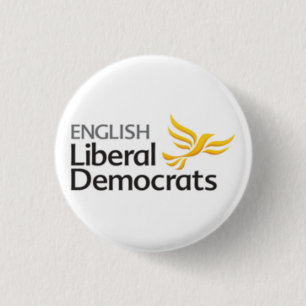 English Liberal Democrats 1 Inch Round Button
