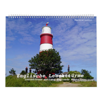 English lighthouses - beacon along England Calendar