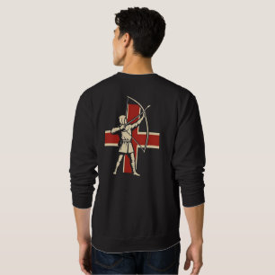 English Longbow Archer St George Cross Sweatshirt