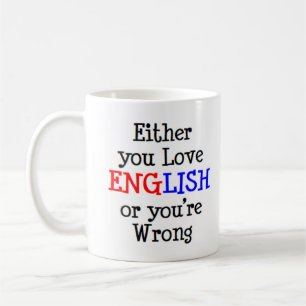english love or coffee mug