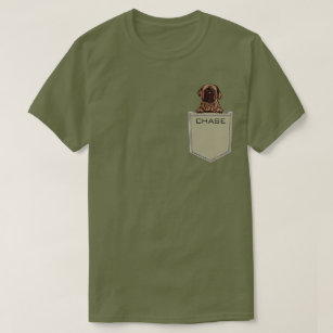 English Mastiff Army Green Custom Pet T-Shirt