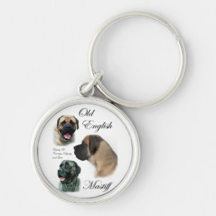 English Mastiff Art Keychain