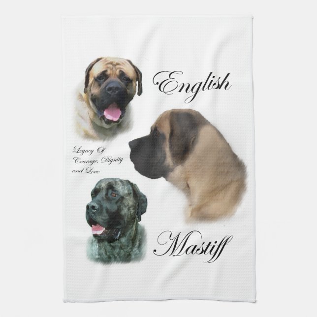 English Mastiff Art Kitchen Towel (Vertical)