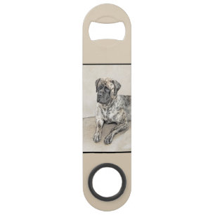 English Mastiff (Brindle) Painting - Dog Art Bar Key