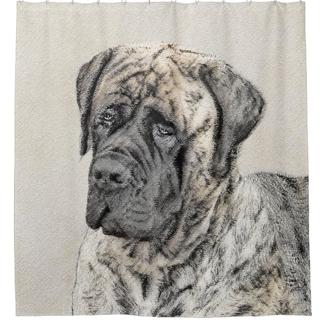 English Mastiff (Brindle) Painting - Original Dog (Front)