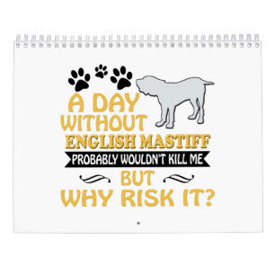 English Mastiff Calendar 2019 2020 Gifts Women Mom