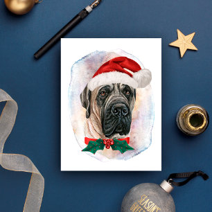 English Mastiff Christmas Gifts For Dogs Lovers Holiday Postcard