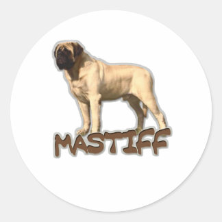 English Mastiff Classic Round Sticker
