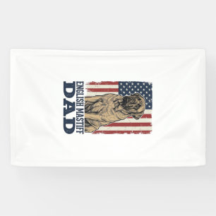 English Mastiff Dad Patriotic Vintage Dog Design_1 Banner