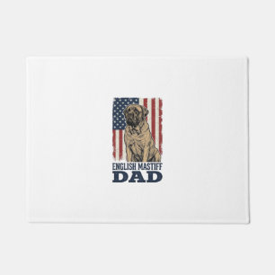 English Mastiff Dad Patriotic Vintage Dog Design_1 Doormat