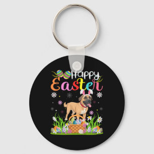 English Mastiff Dog Happy Easter Egg Hunt Bunny Ea Keychain