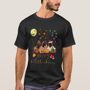 English Mastiff Dog Happy Hallothanksmas Family Xm T-Shirt