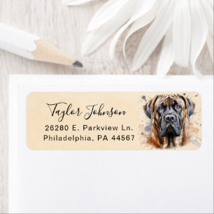 English Mastiff Dog Return Address