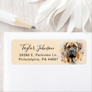English Mastiff Dog Return Address