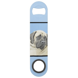 English Mastiff (Fawn) Painting - Original Dog Art Bar Key