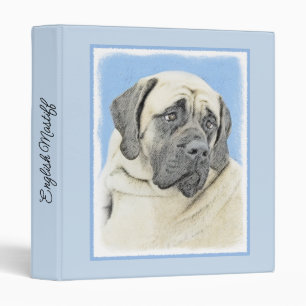 English Mastiff (Fawn) Painting - Original Dog Art Binder