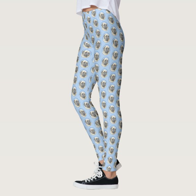 English Mastiff (Fawn) Painting - Original Dog Art Leggings (Left)