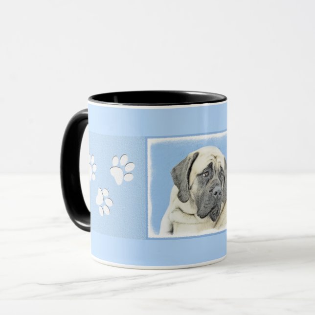 English Mastiff (Fawn) Painting - Original Dog Art Mug (Front Left)