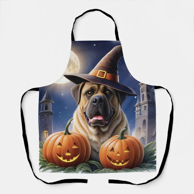 English Mastiff Great Dane Halloween Apron (Front)