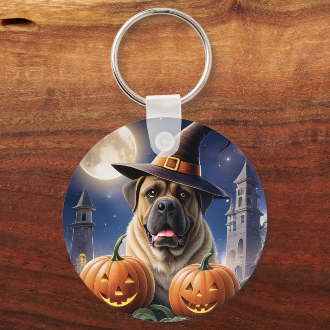 English Mastiff Great Dane Halloween Keychain (Back)