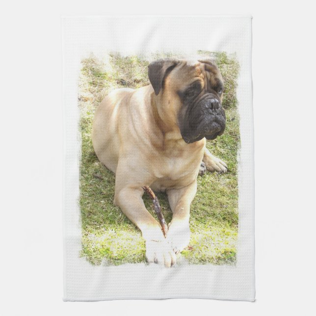 English Mastiff Kitchen Towel (Vertical)