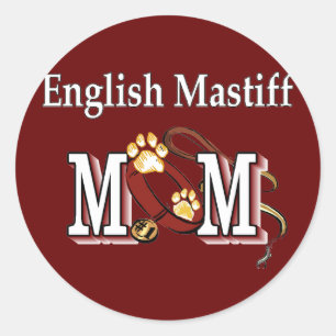 English Mastiff Mom Gifts Classic Round Sticker