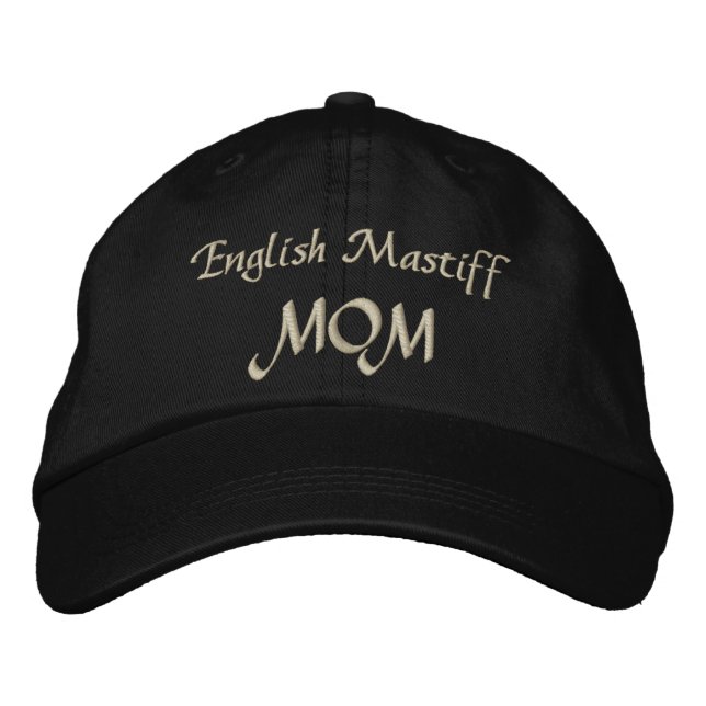 English Mastiff Mom Gifts Embroidered Hat (Front)