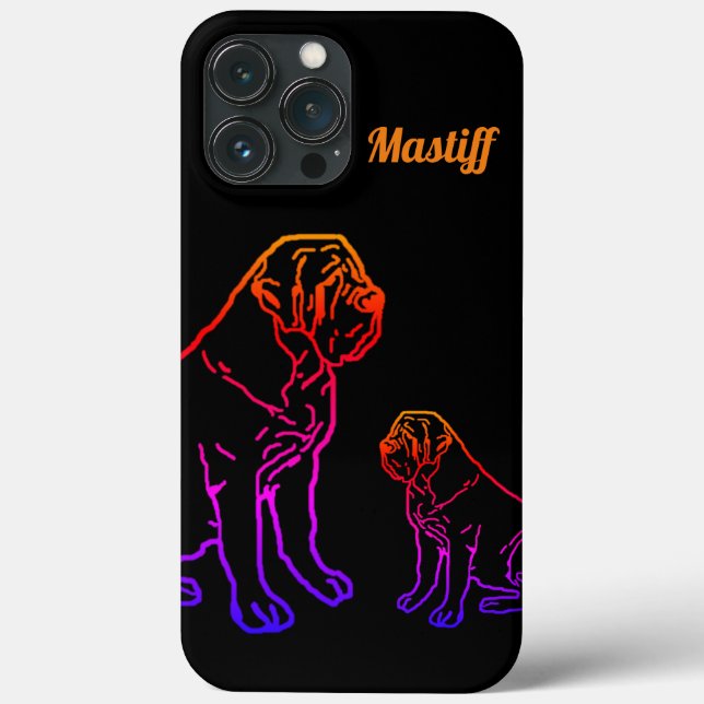 English Mastiff Neon English Mastiff Case-Mate iPhone Case (Back)