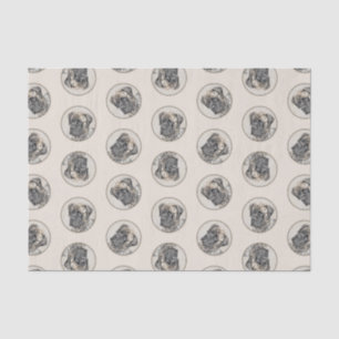 English Mastiff Painting Brindle Original Dog Art Tissue Paper