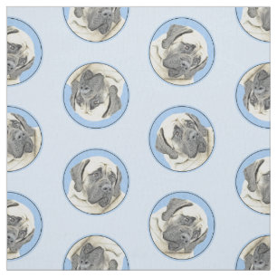English Mastiff Painting Fawn Original Pet Dog Art Fabric
