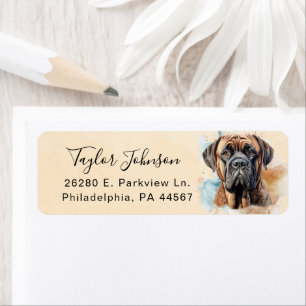 English Mastiff Return Address Label
