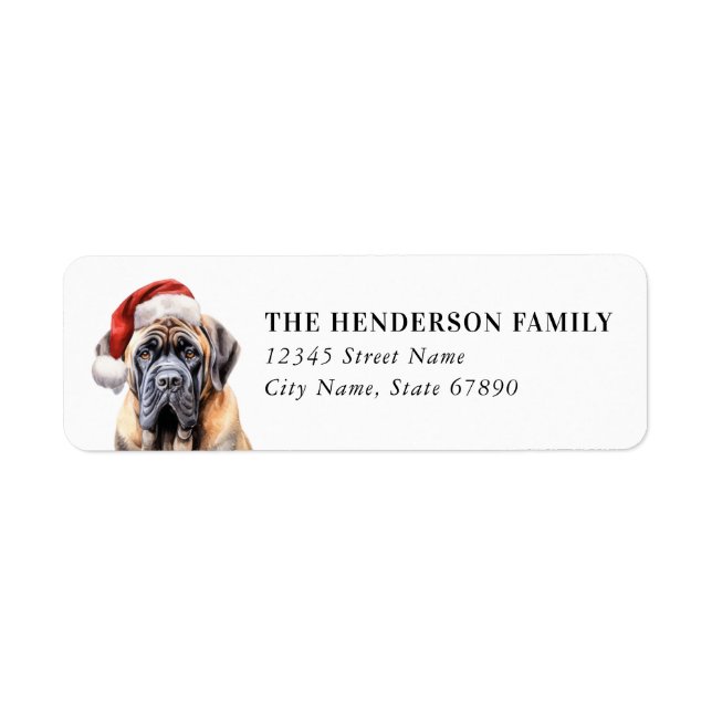 English Mastiff Return Address Labels (Front)