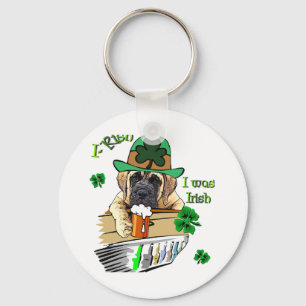 English Mastiff St Patricks Keychain