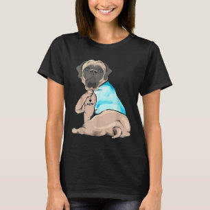 English Mastiff Tattoo I Love Mom Funny Mother S D T-Shirt