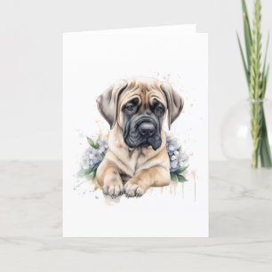 English Mastiff Watercolor Thank You Card