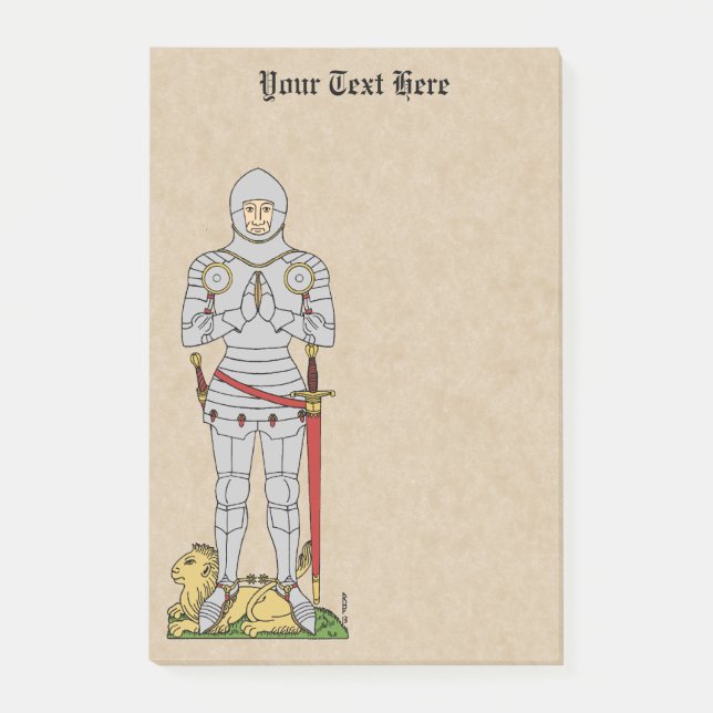 English Medieval Knight Circa 1430 Post-it Notes (Front)