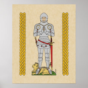 English Medieval Knight Circa 1430 Poster