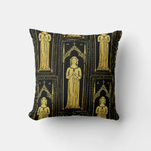 English Medieval Portrait 1300 Lady Joan Cobham  Throw Pillow