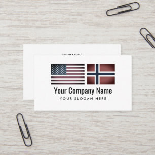 English Norwegian language translator service Business Card