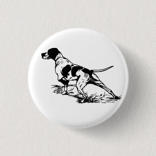 English Pointer 1 Inch Round Button