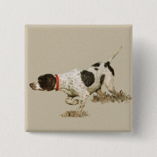 English Pointer 2 Inch Square Button