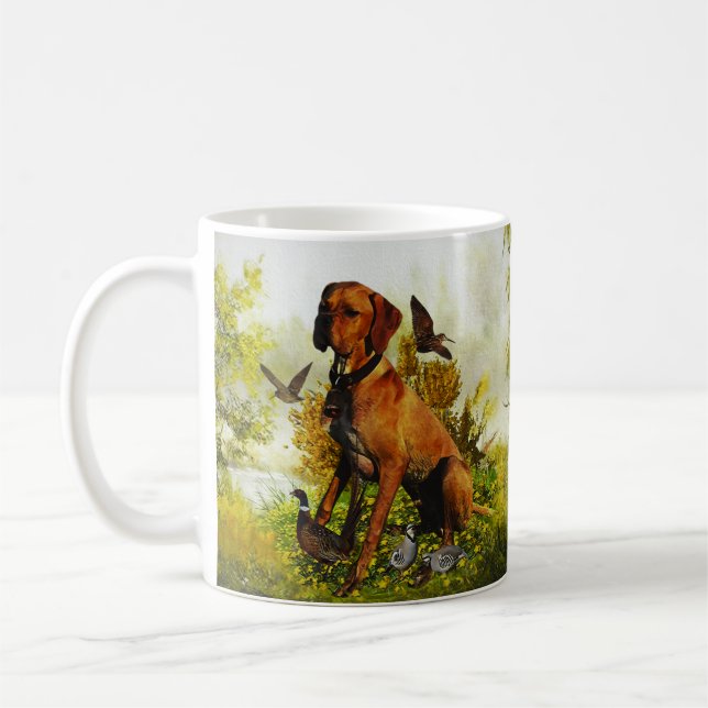 English pointer, bird hunting  coffee mug (Left)